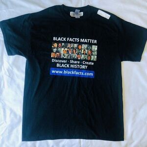 Brand New Black History T-Shirt Size M Black Facts 100% Cotton‎ No Tag For Men